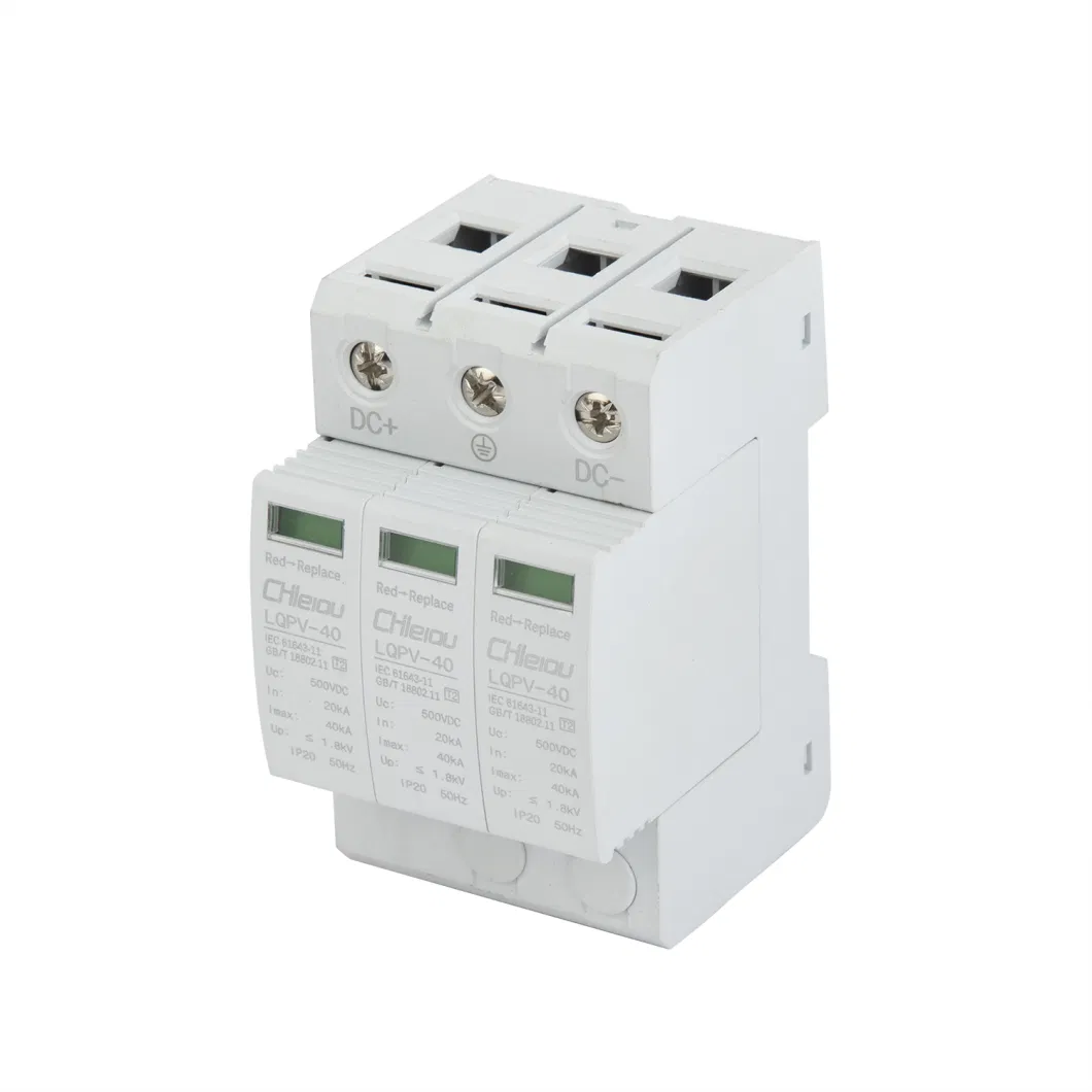 Lqpv Photovoltaic Surge Protector 40ka Lightning Arrester